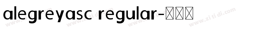 alegreyasc regular字体转换
